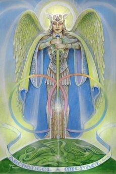 Original hand painted artwork of Archangel Michael on the Tor